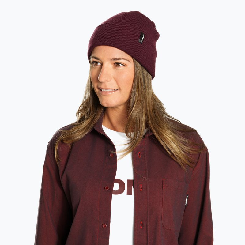 Zimná čiapka Atomic Alps Rolled Cuff Beanie maroon 2