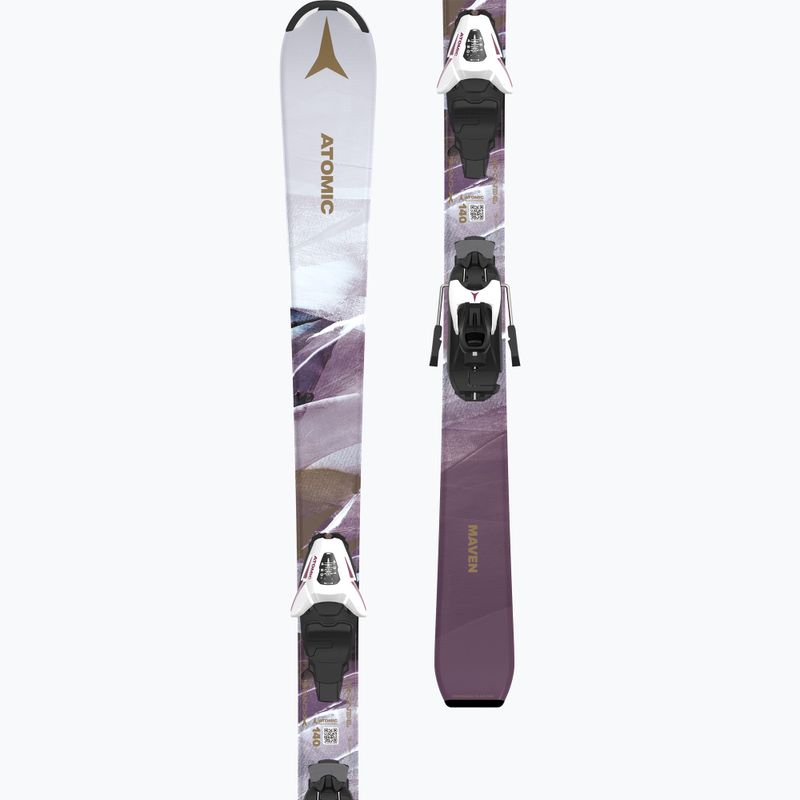 Detské zjazdové lyže Atomic Maven Girl JTM + viazanie C5 GW white/laven 5