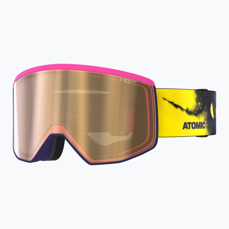 Lyžiarske okuliare Atomic Four Pro Signature NMC pink powder/amber gold hd photo/clear