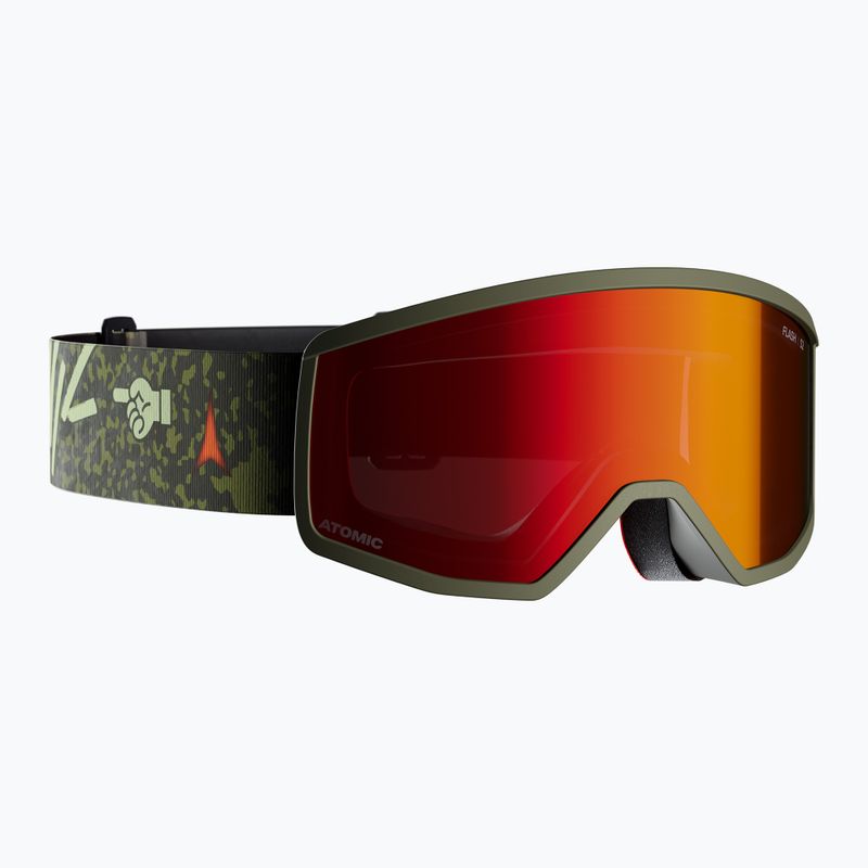 Detské lyžiarske okuliare Atomic Four Jr Flash graphic/olive/red flash