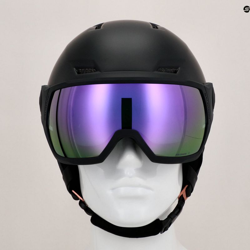 Lyžiarska prilba Salomon Icon LT Visor S2 black/pink/gold 12