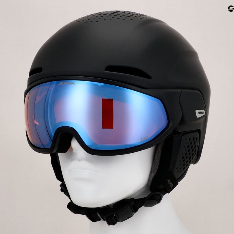 Lyžiarska prilba Alpina Oro QV Mips black matt/ice blue 10