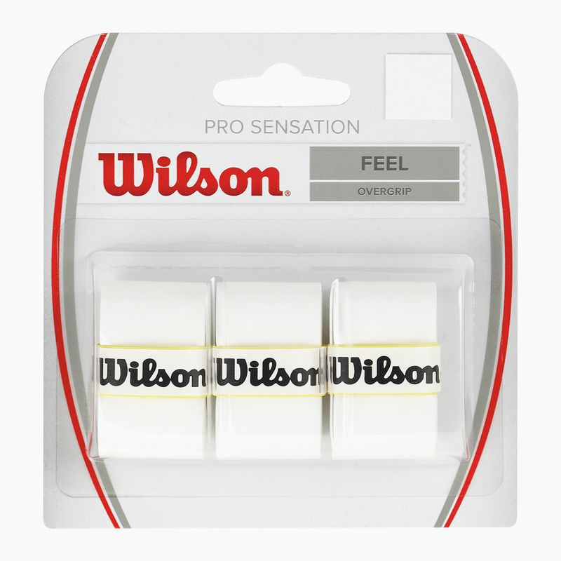 omotávka na tenisovú raketu Wilson Pro Overgrip Sensation 3 ks biele.