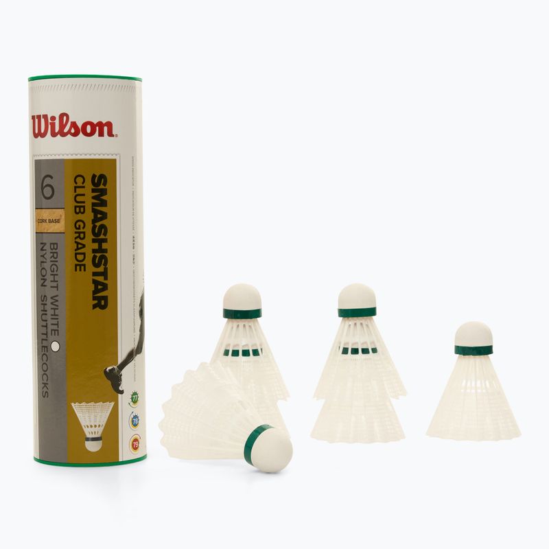 Wilson Smashstar bedmintonové košíky 6 ks biele