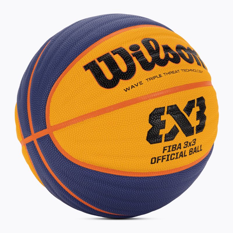 Basketbalová lopta Wilson Fiba 3x3 Game blue/yellow veľkosť 6 2