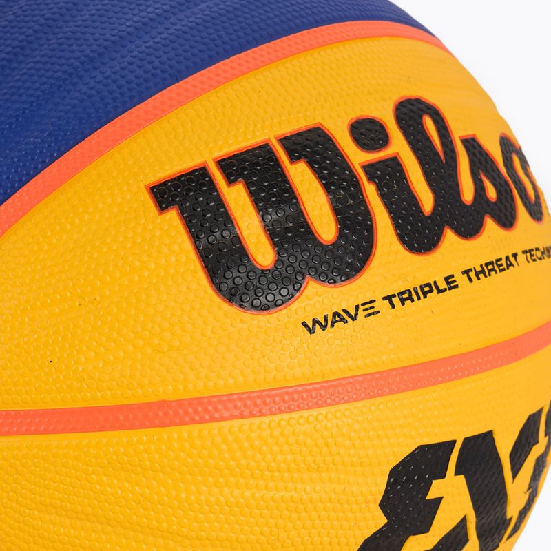 Basketbalová lopta Wilson Fiba 3x3 Replica RBR modrá/žltá veľkosť 6 3