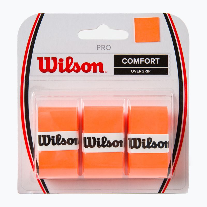 Obaly na tenisové rakety Wilson Pro Comfort Overgrip 3 ks oranžové WRZ470820+
