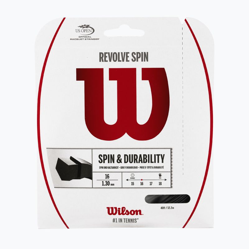 Tenisové struny Wilson Revolve Spin 16 Set 12,2 m čierne WRZ957000+