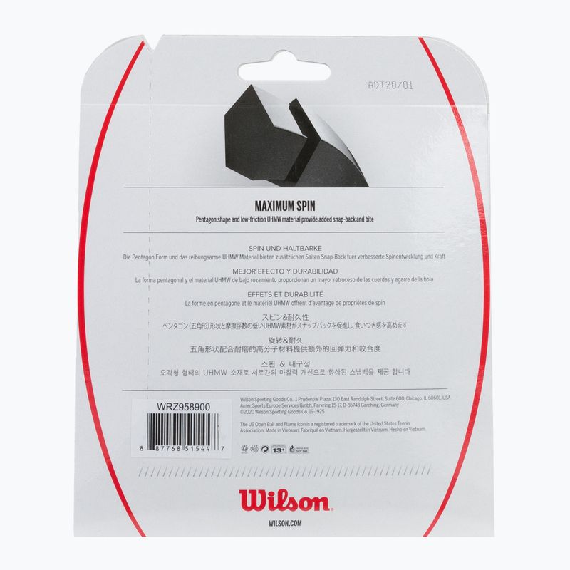 Tenisové struny Wilson Revolve Spin 17 Set 12,2 m čierne WRZ958900+ 2