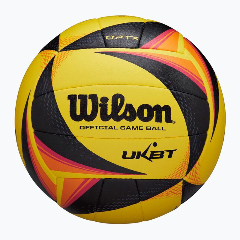 Lopta na plážový volejbal Wilson OPTX AVP VB OFFICIAL GB yellow veľkosť 5
