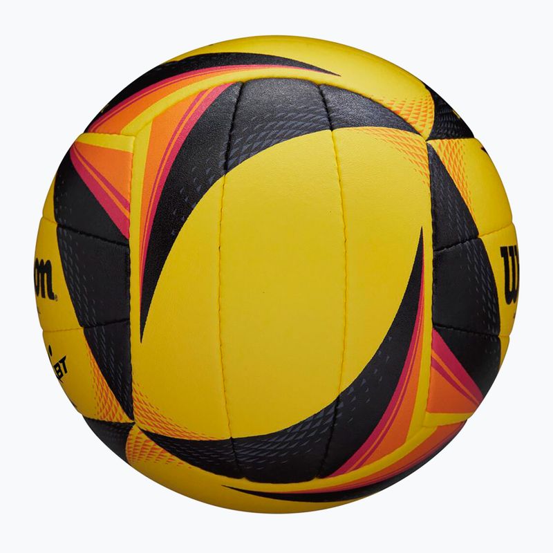 Lopta na plážový volejbal Wilson OPTX AVP VB OFFICIAL GB yellow veľkosť 5 2
