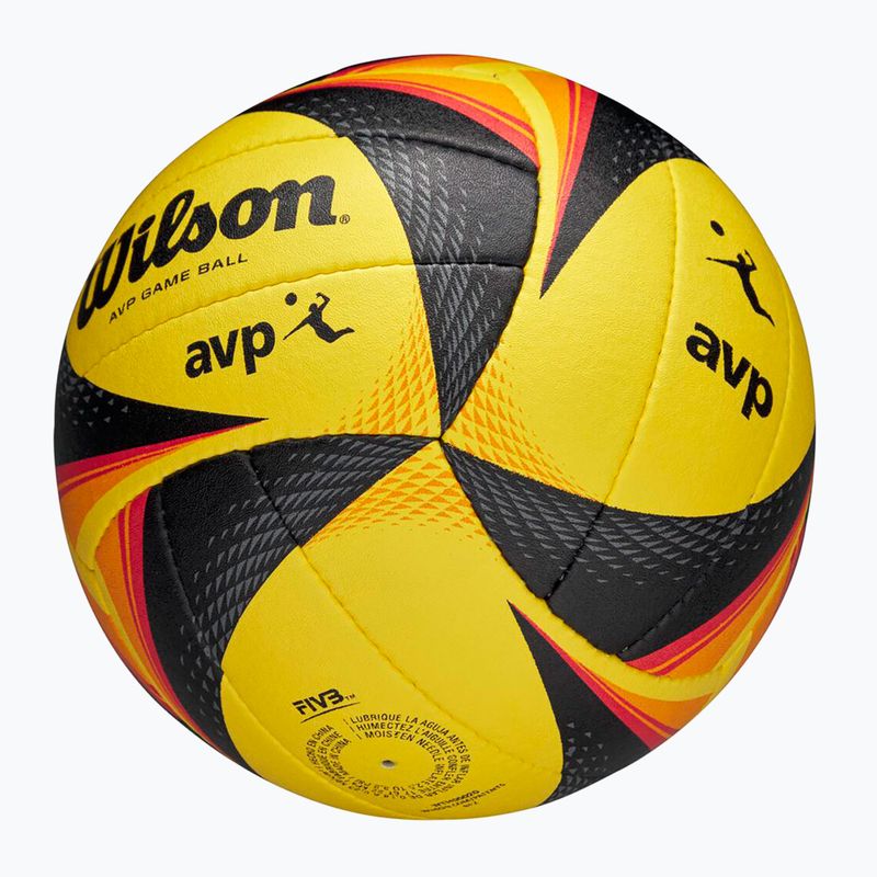 Lopta na plážový volejbal Wilson OPTX AVP VB OFFICIAL GB yellow veľkosť 5 6