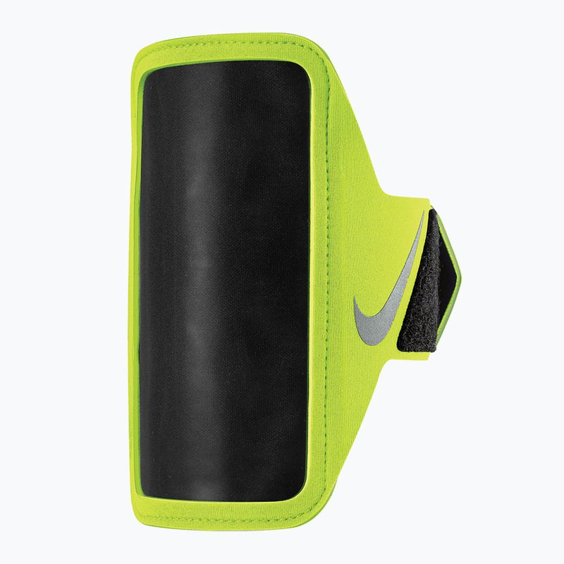 Bežecký úchyt na telefón Nike Lean Arm Band Regular volt/čierna/strieborná
