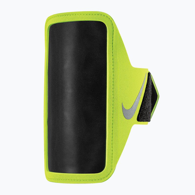 Bežecký úchyt na telefón Nike Lean Arm Band Plus volt/čierna/strieborná 4
