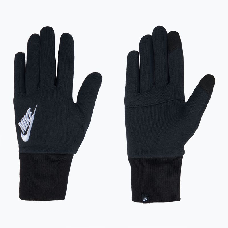 Dámske bežecké rukavice Nike Club Fleece black/white 2