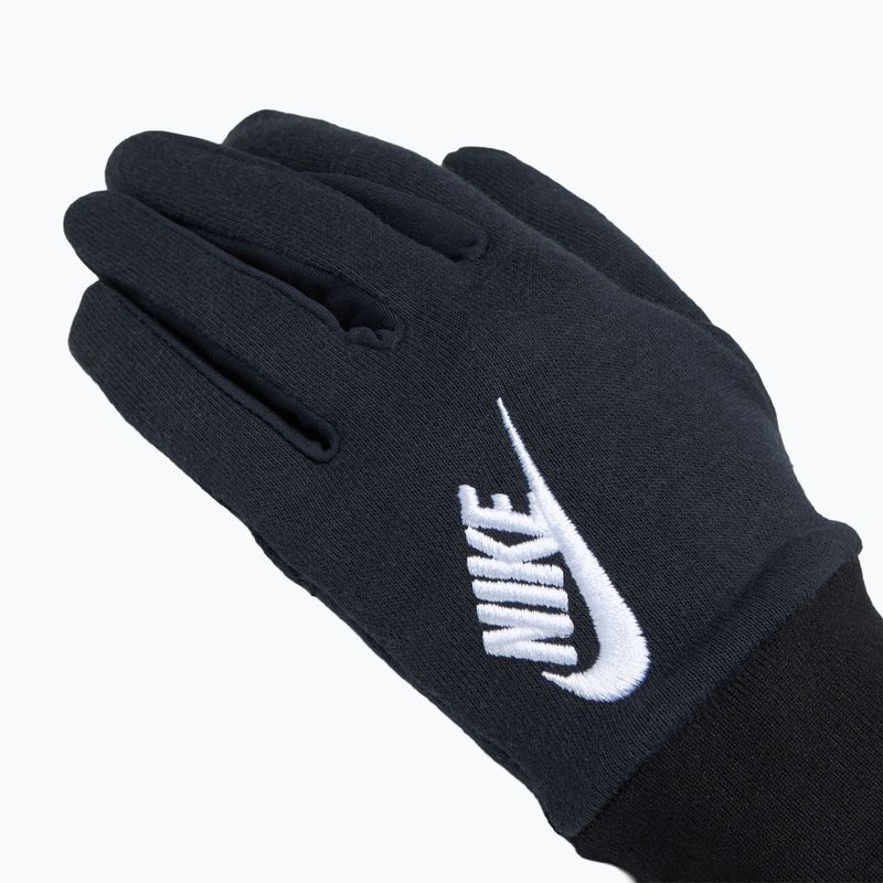 Dámske bežecké rukavice Nike Club Fleece black/white 4