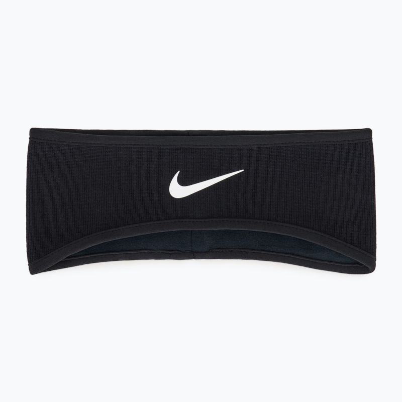 Pletená čelenka Nike čierna/čierna/biela 2