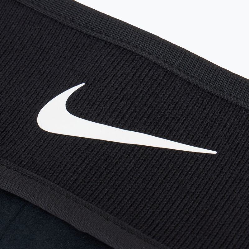 Pletená čelenka Nike čierna/čierna/biela 4