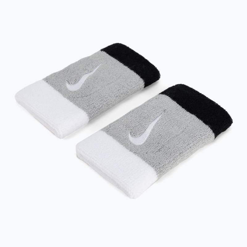 Náramky Nike Swoosh Doublewide 2 ks šedá/čierna N0001586-016