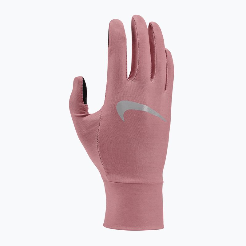 Dámske bežecké rukavice Nike Fleece RG red stardust/red stardust/silver 5