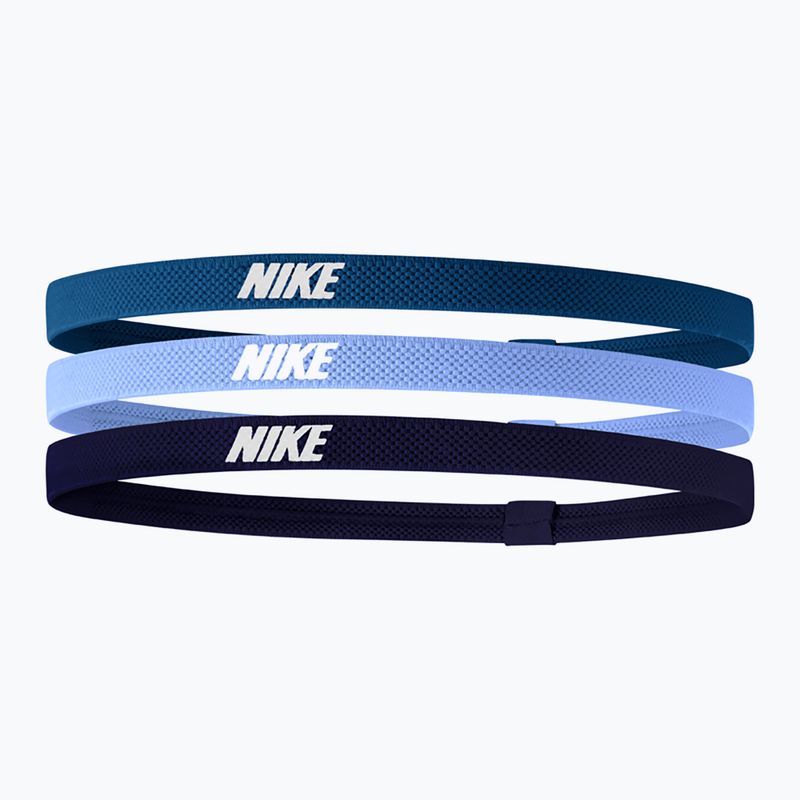 Elastické čelenky Nike 2.0 3 ks priemyselná modrá/univerzitná modrá/fialová farba
