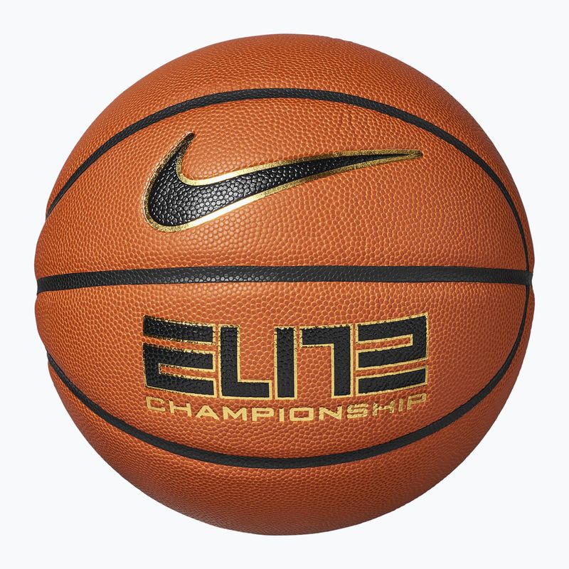 Basketbalová lopta  Nike Elite Championship 8P 2.0 Deflated amber court/black/metallic gold/black veľ.  6 4