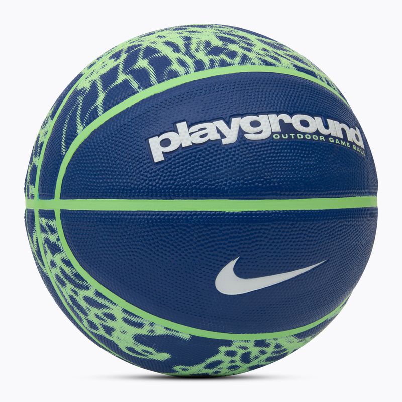 Basketbalová lopta Nike Everyday Playground 8P Graphic Deflated deep royal blue/vapor green/white veľ.  4 2