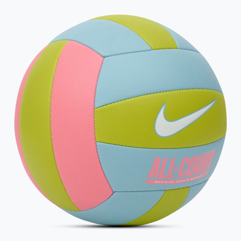Volejbalová lopta Nike All Court Volleyball coral chalk/ocean bliss/bright cactus/white veľ.  5 2