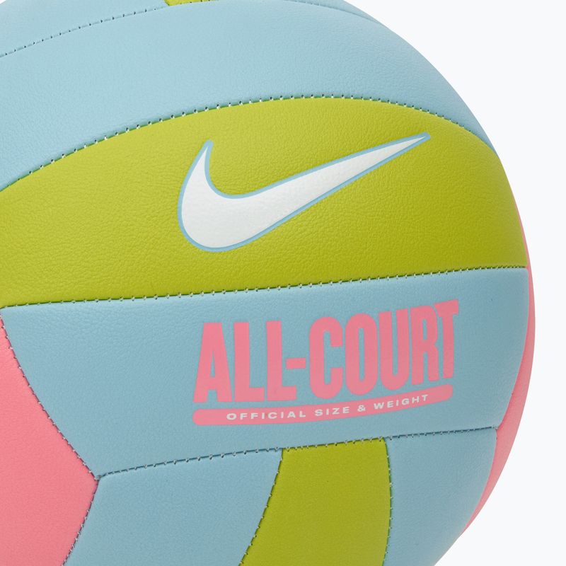 Volejbalová lopta Nike All Court Volleyball coral chalk/ocean bliss/bright cactus/white veľ.  5 3