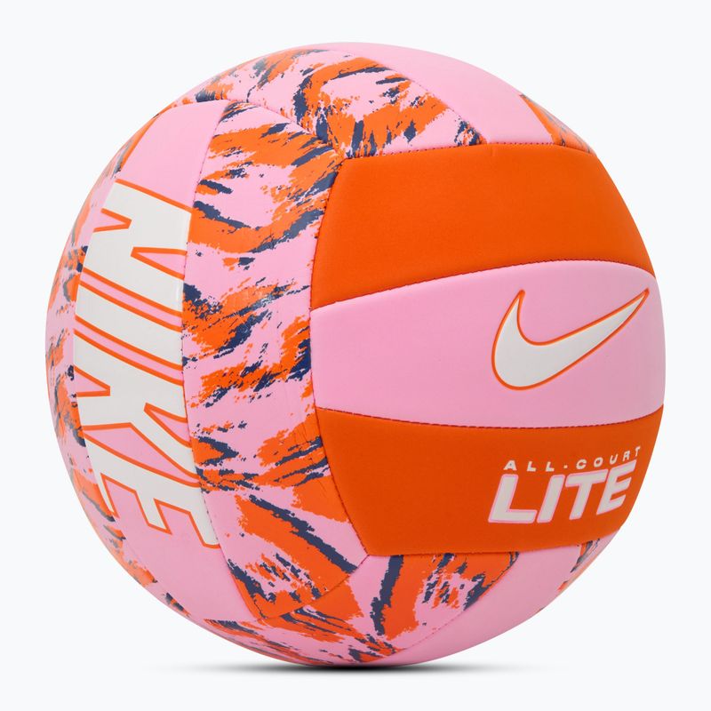 Volejbalová lopta Nike All Court Lite Volleyball pink rise/safety orange/white veľ.  5 2