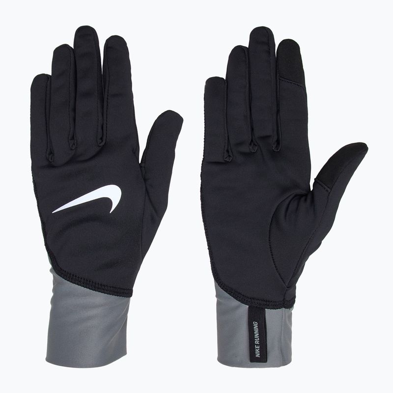 Pánske bežecké rukavice Nike Pacer Midweight RG black/smoke grey/silver