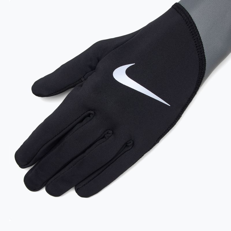 Pánske bežecké rukavice Nike Pacer Midweight RG black/smoke grey/silver 4