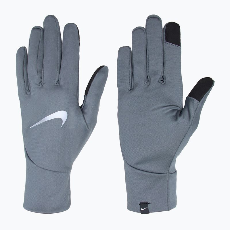 Pánske bežecké rukavice Nike Pacer Lightweight RG smoke grey/smoke grey/silver