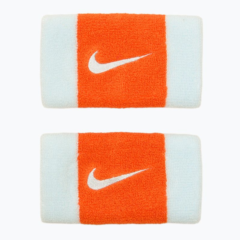 Potítka Nike Swoosh Doublewide Wristbands 2 szt. glacier blue/safety orange/glacier blue