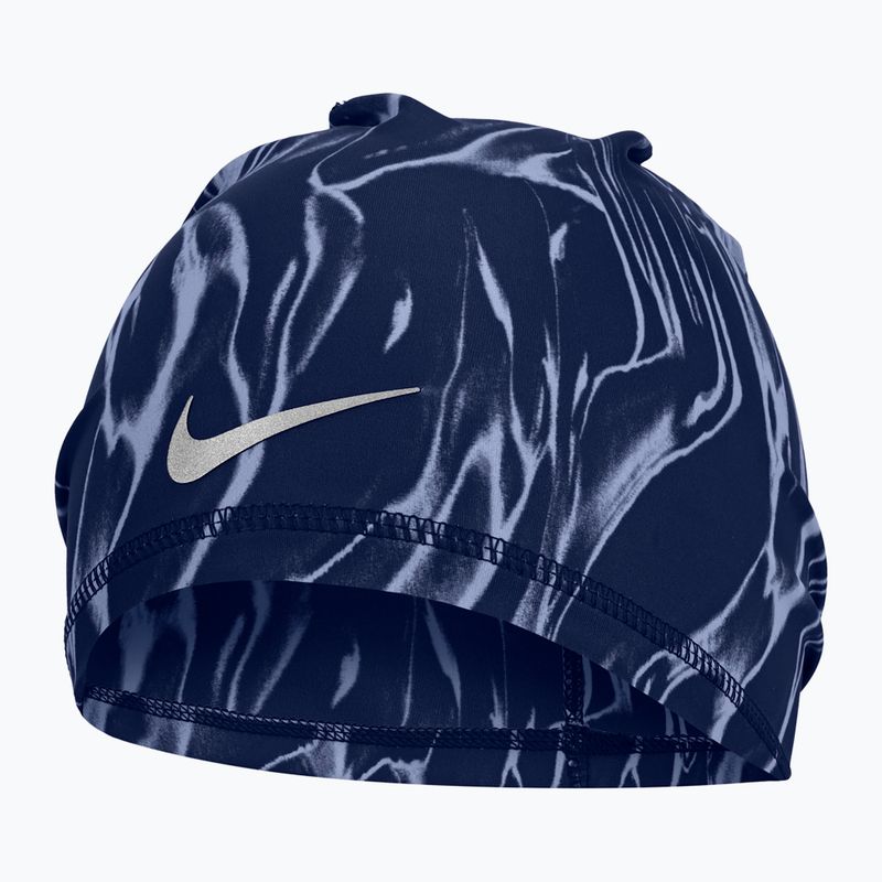 Čiapka Nike Dri-Fit Peak Uncuffed Beanie Printed blue void/silver 5
