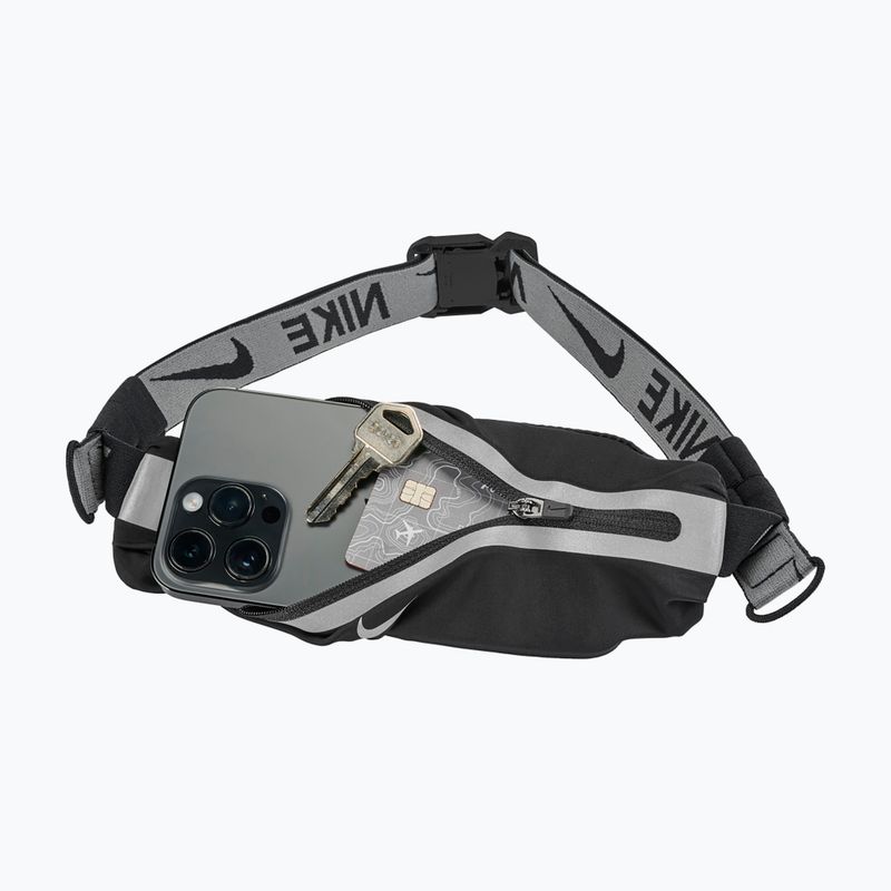 Bežecký opasok Nike Slim 4.0 black/black/silver 7