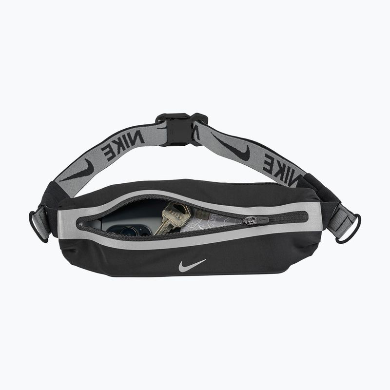 Bežecký opasok Nike Slim 4.0 black/black/silver 8