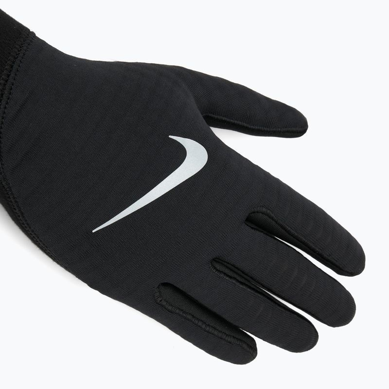Pánske bežecké rukavice Nike Therma-Fit Pacer Sphere Midweight RG black/black/silver 4