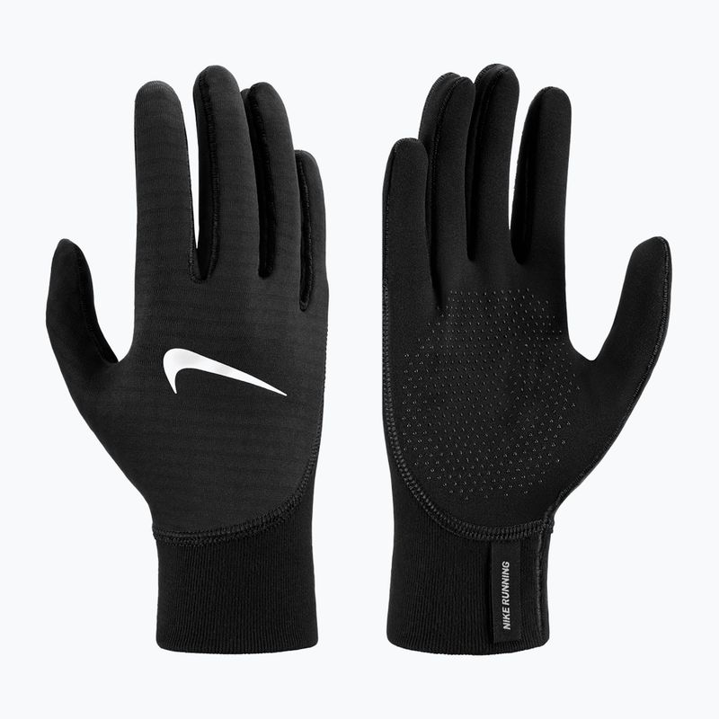 Pánske bežecké rukavice Nike Therma-Fit Pacer Sphere Midweight RG black/black/silver 7