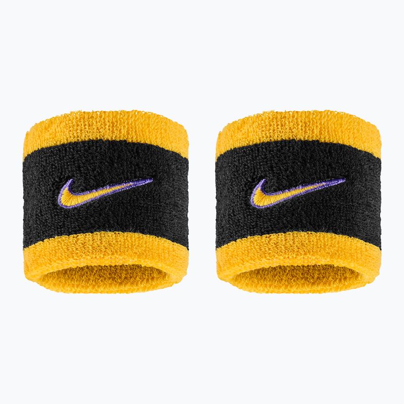Potítka Nike Swoosh Classic Wristbands 2 ks  black/court purple/university gold