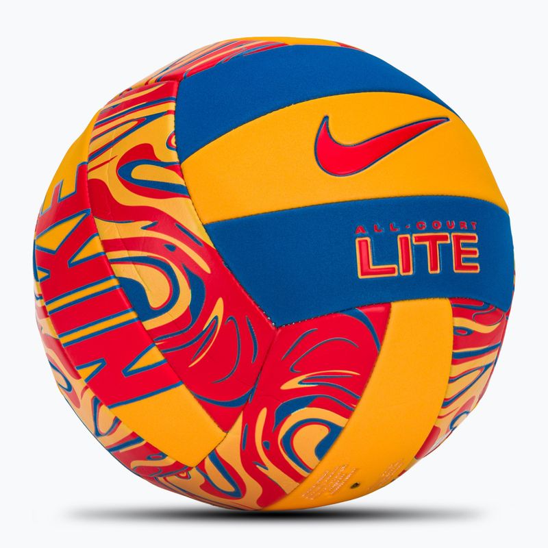 Volejbalová lopta Nike All Court Lite Volleyball laser orange/hyper royal/bright crimson veľkosť 5 2