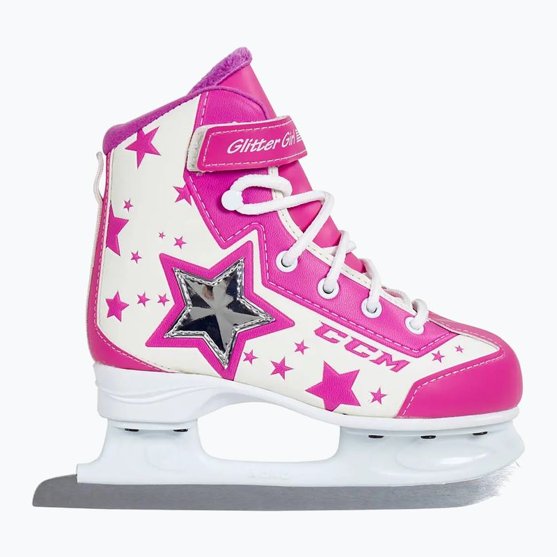 Detské korčule CCM Glitter Girl white/pink 8