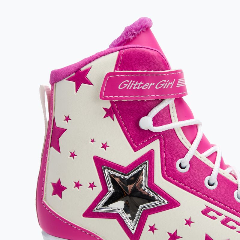 Detské korčule CCM Glitter Girl white/pink 5