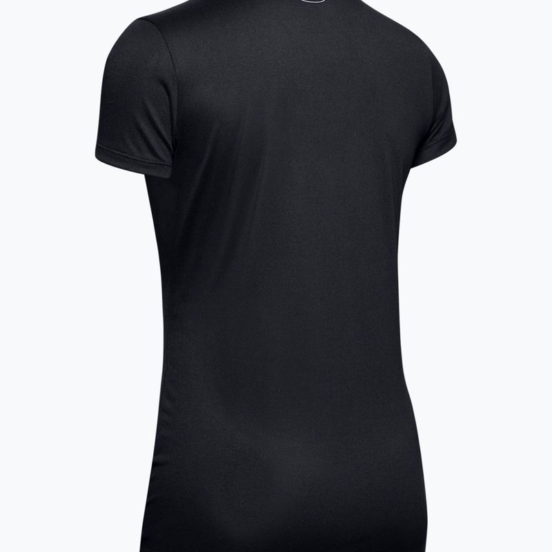 Dámske tréningové tričko Under Armour Tech SSV - Solid čierno-strieborné 1255839 5