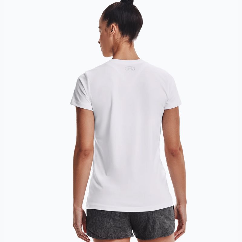 Dámske tréningové tričko Under Armour Tech SSV - Solid bielo-strieborné 1255839 2