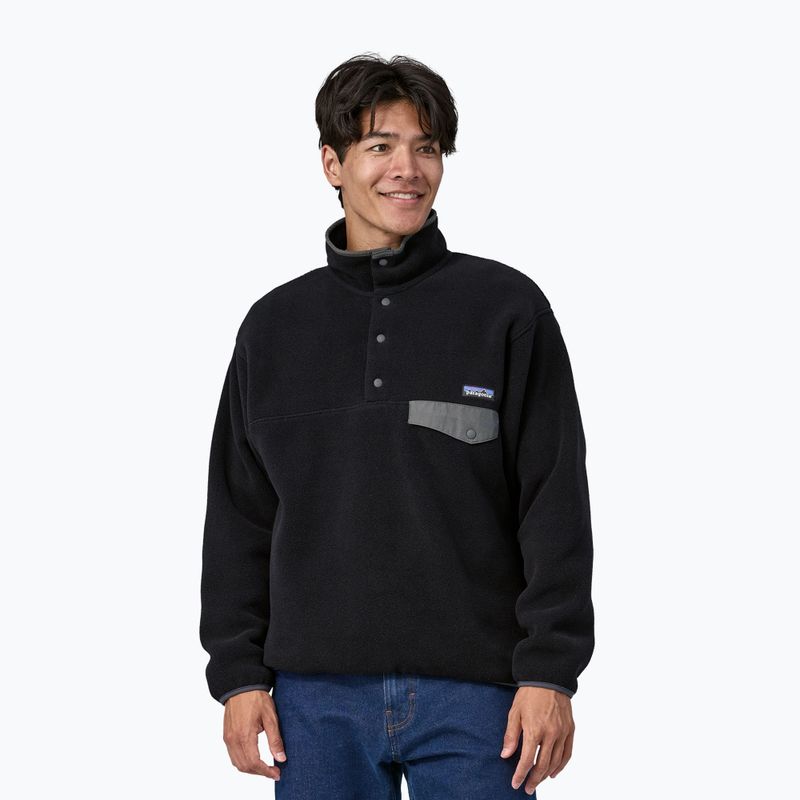 Pánska fleecová mikina Patagonia Synch Snap-T P/O black w/forge grey