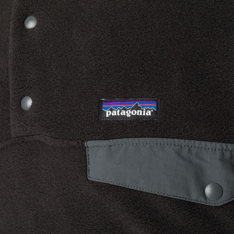 Pánska fleecová mikina Patagonia Synch Snap-T P/O black w/forge grey 5