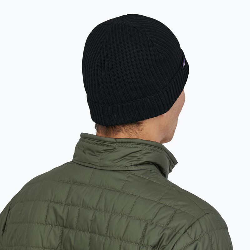 Patagonia Fishermans Rolled Beanie zimná čiapka čierna 3