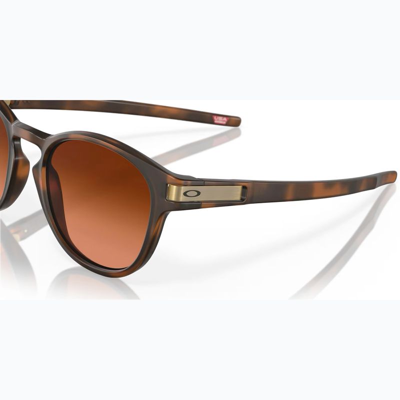 Slnečné okuliare Oakley Latch matná hnedá korytnačka/prízemný hnedý gradient 6