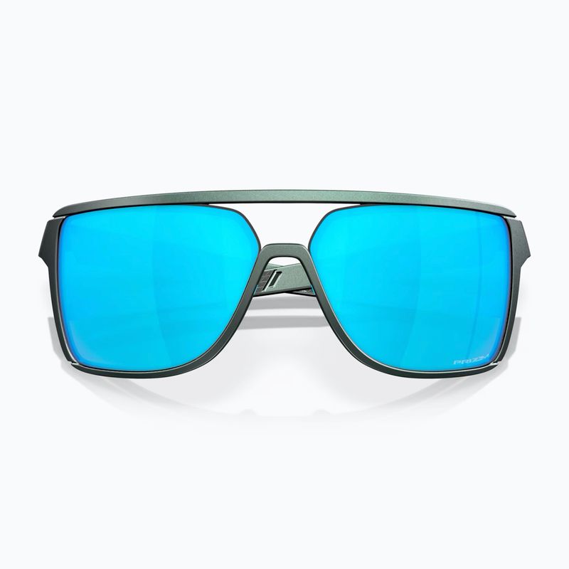 Slnečné okuliare Oakley Castel matne strieborné/modré colourshift/prizm sapphire 5